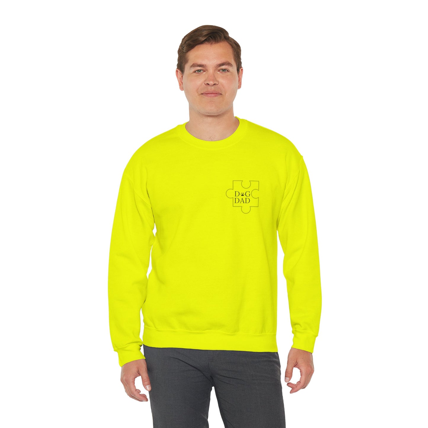 Dog Dad Puzzle Piece Crewneck