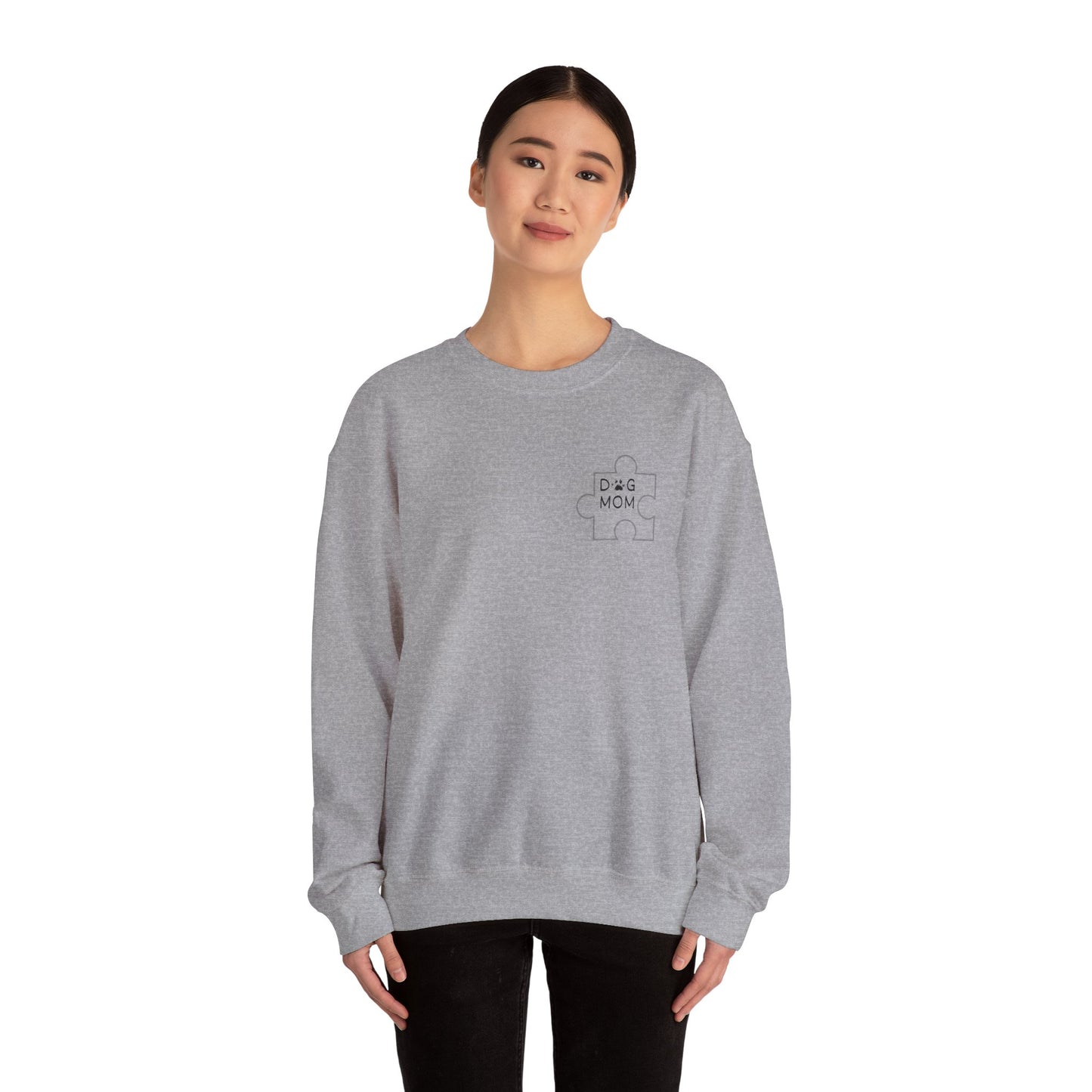 Dog Mom Puzzle Piece Crewneck